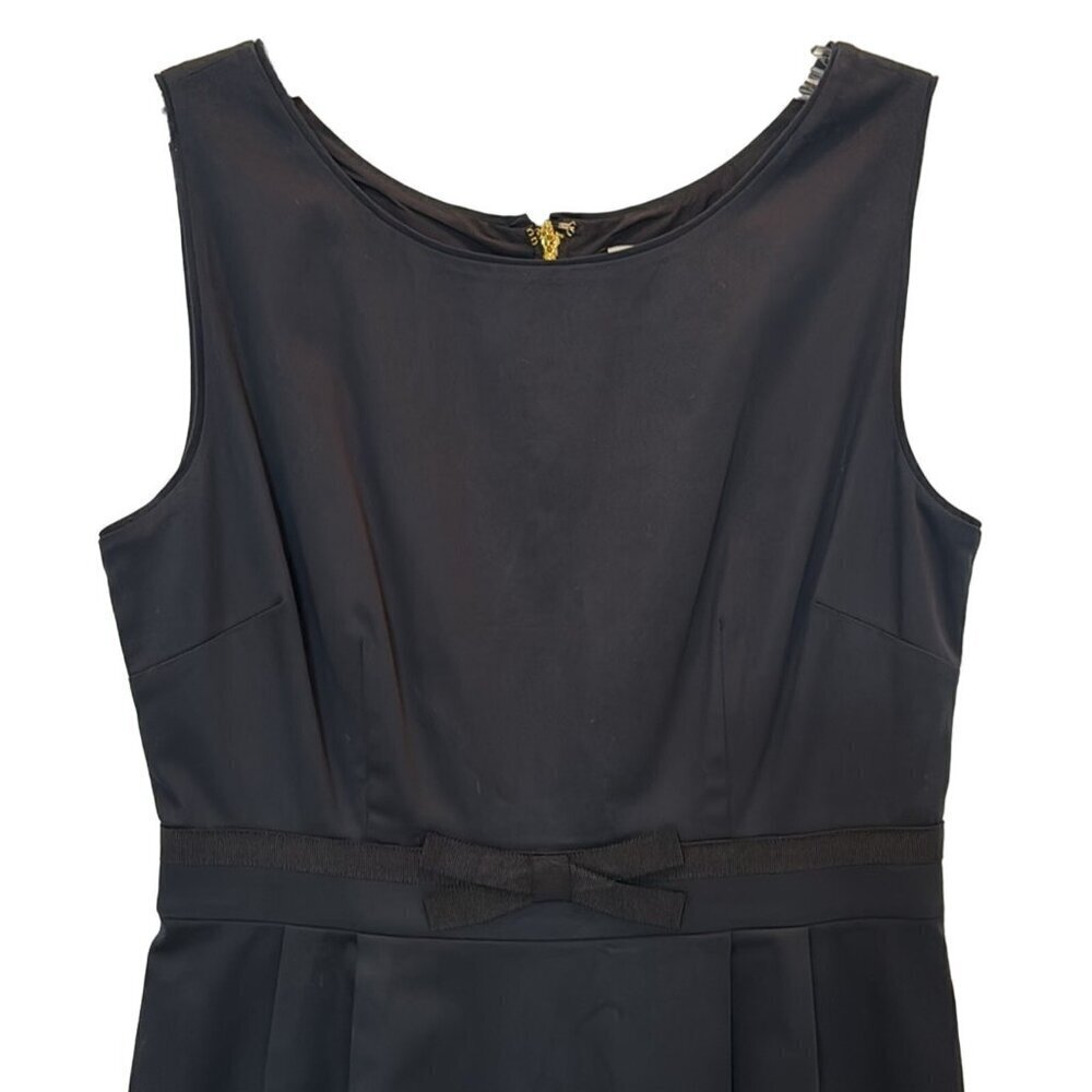Kate Spade Black Sleeveless Bow Waist Sheath Dress Size 4 - Picture 4 of 9